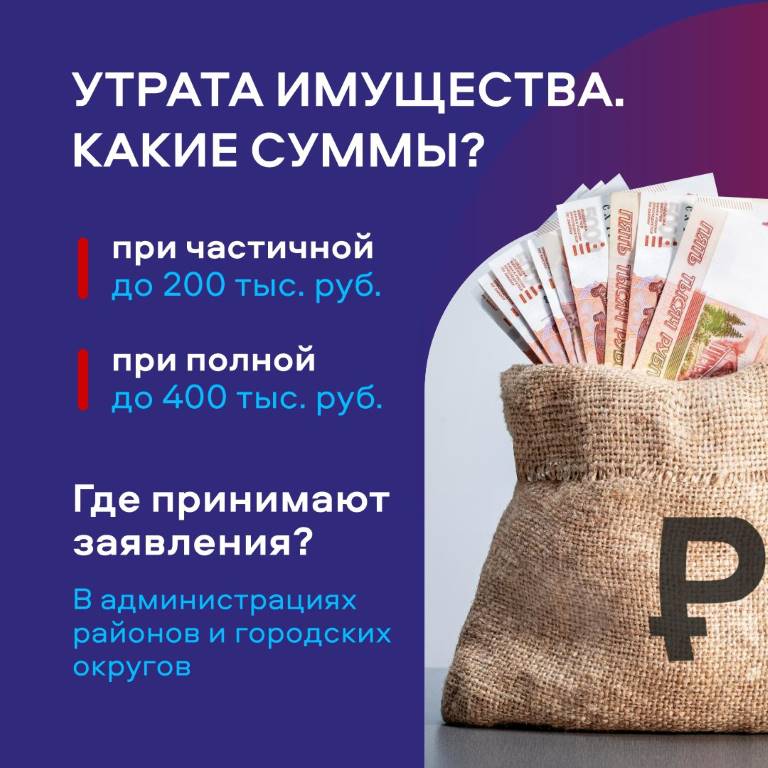 Продолжается приём документов от пострадавших предпринимателей на получение компенсационных выплат в связи с утратой имущества.